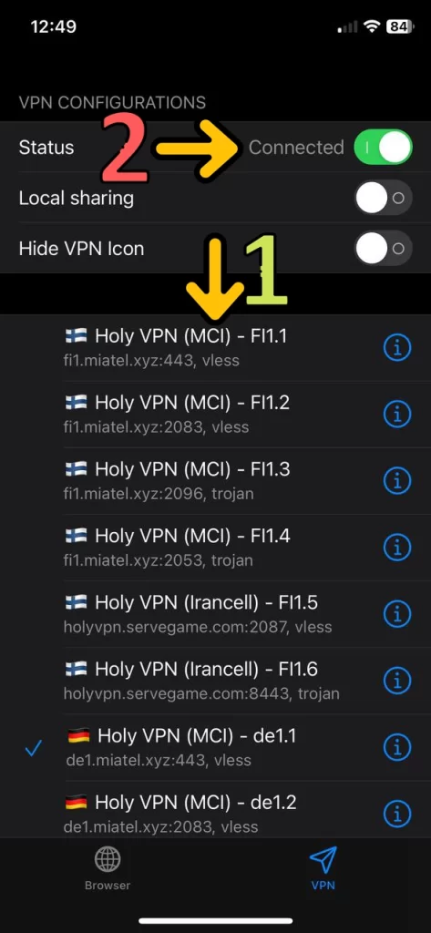 Holy VPN FairVPN IOS Tutorial 4