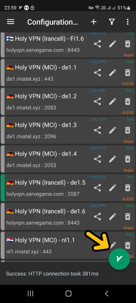 Holy VPN v2rayNG Android Tutorial 9